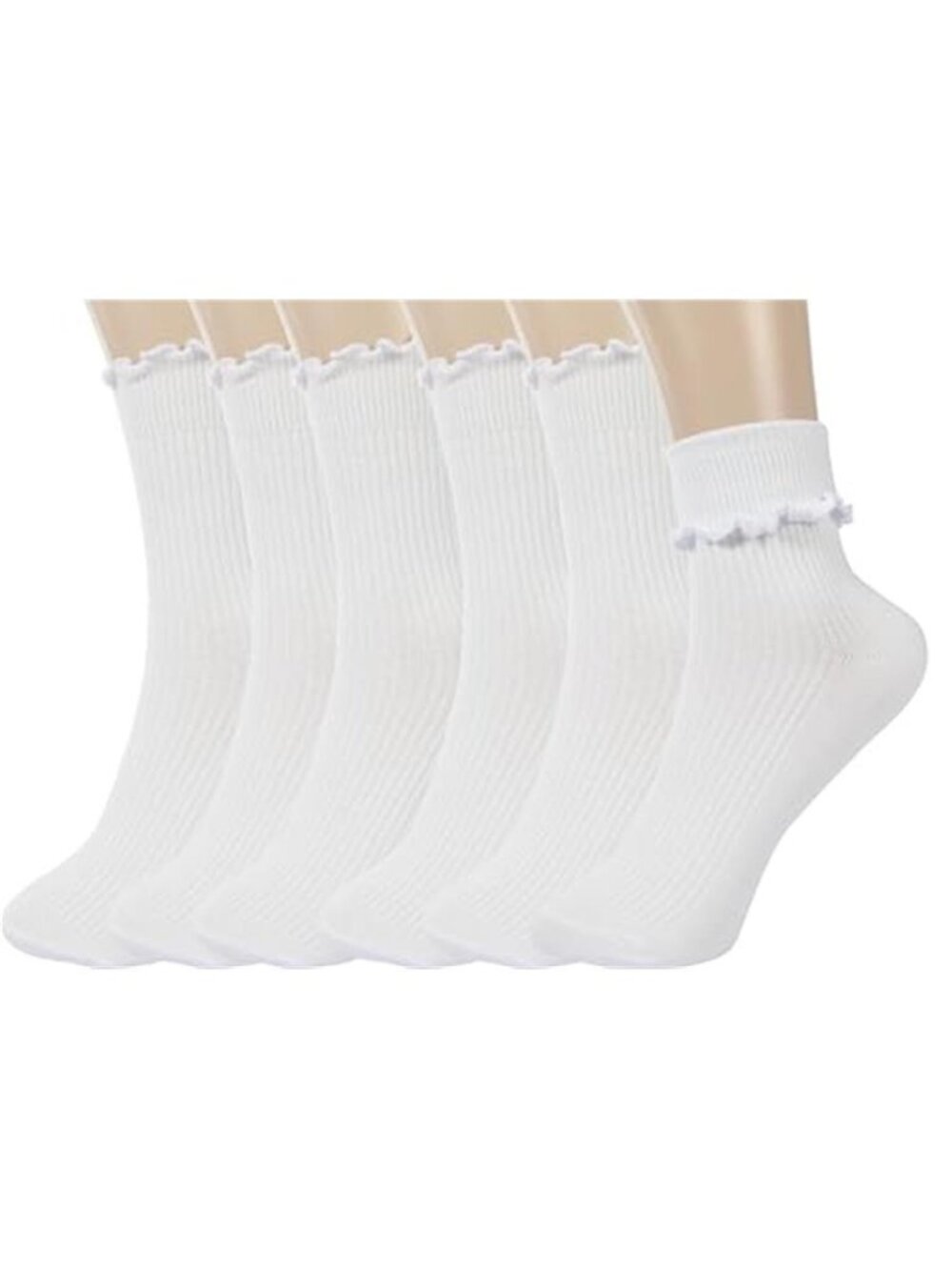 Ruffle Socks Women Cotton Frilly Ankle Socks Soft Breathable Cute Boot Socks